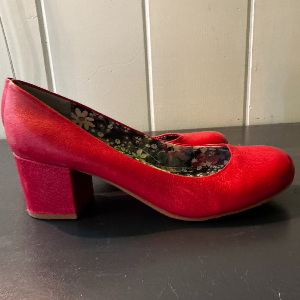 Leather Red Heels BC Size 8